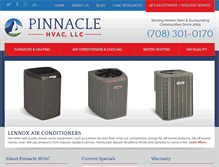 Tablet Screenshot of pinnacleheatingcooling.com